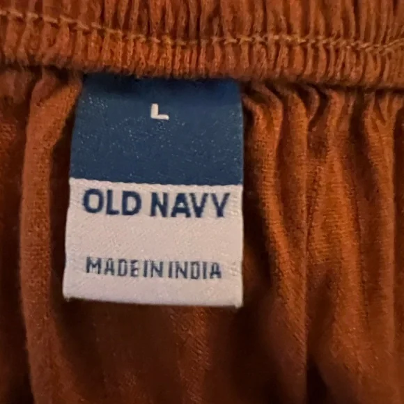 Old Navy Tiered Button Front A-Line Brown Midi Skirt in Size Large - Picture 12 of 13